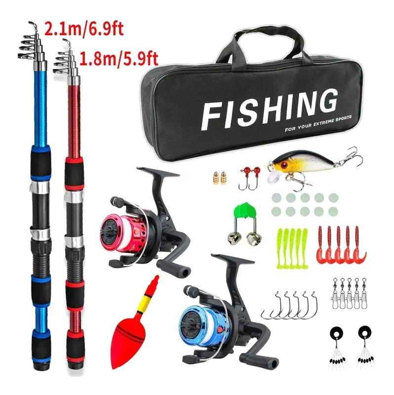 Juego de cañas de pescar telescópicas para padre e hijo ideal como regalo para pasar tiempo juntos